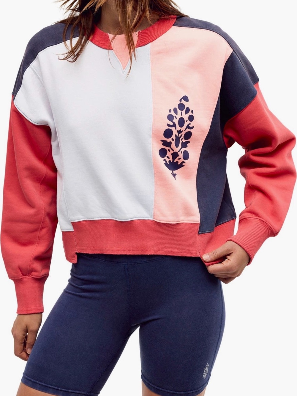 Free People FP Movement Intercept Logo Crewneck Sweatshirt Size - M